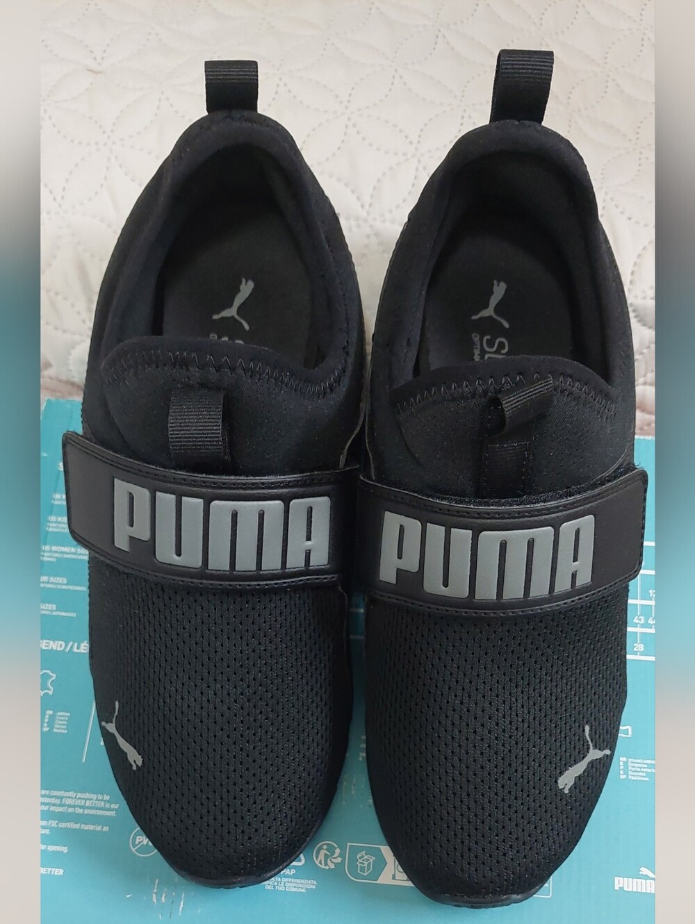 PUMA SoftFoam Black Slip-On Athletic Shoes JUNIOR - Picture 2 of 9
